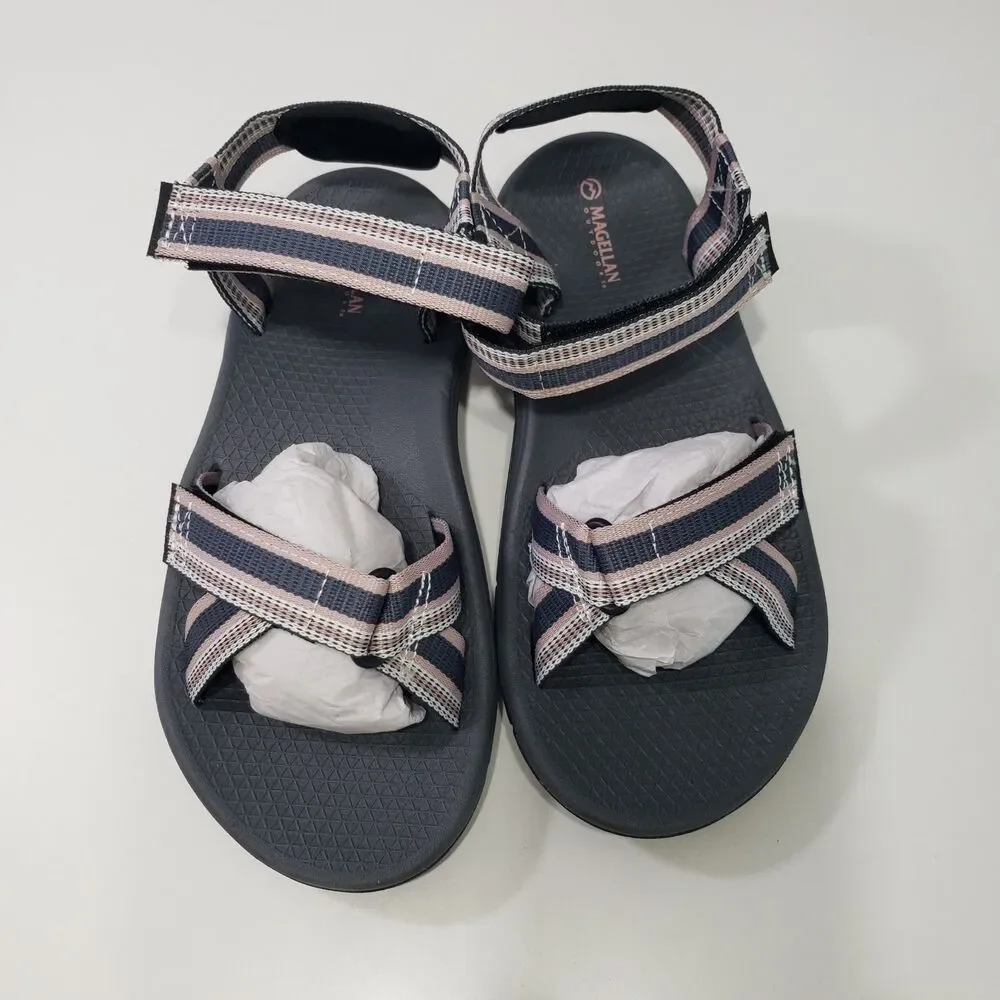 NEW Magellan Outdoor Women's Sandals, Pink, Grey, Black, Size 8 B